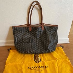 Authentic Goyard St Louis PM Black and Tan